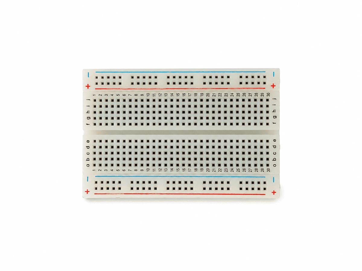BREADBOARD 85x55 400-TIE POINT PWR RAIL BOTH SIDES